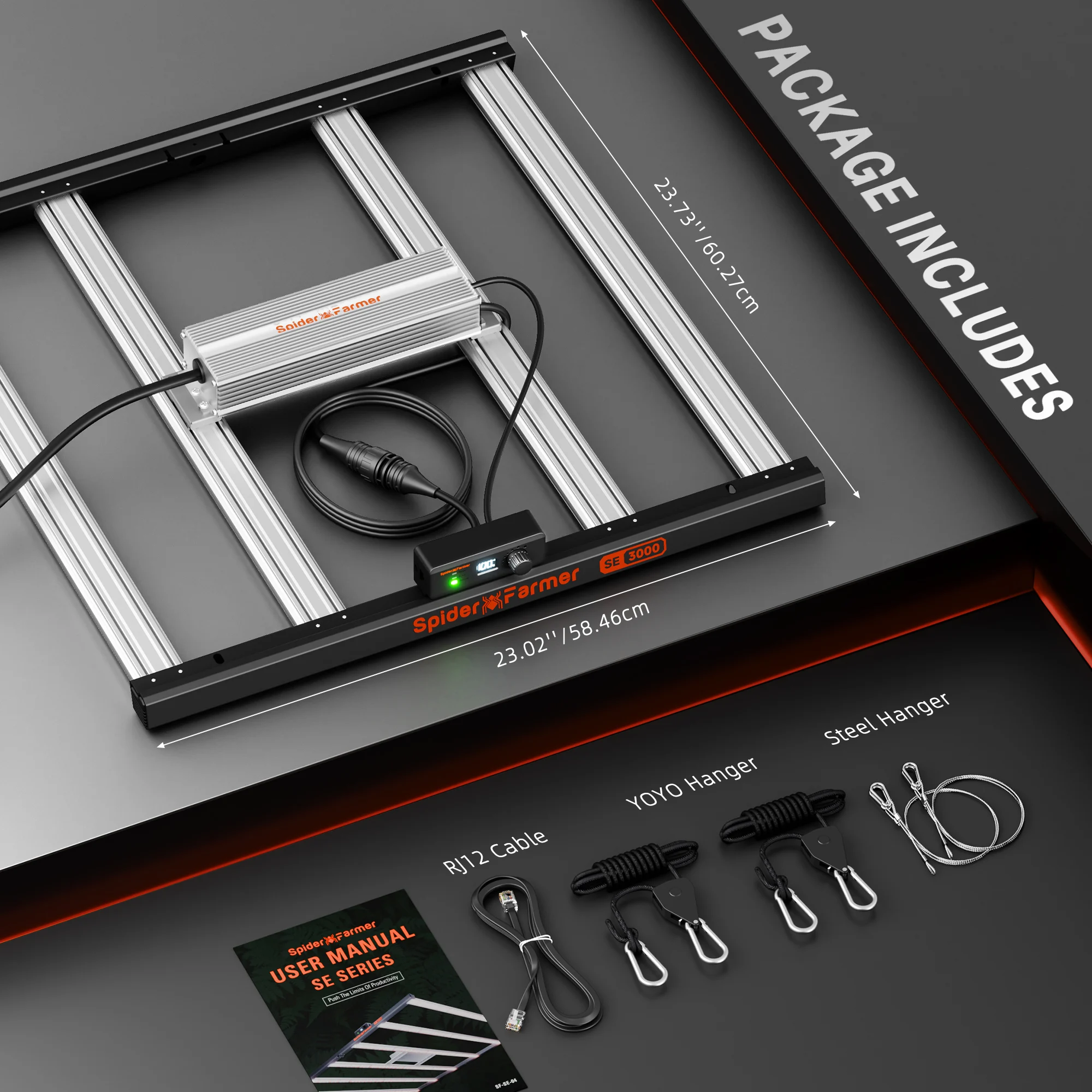 LED Spider Farmer® SE3000 de 300 W, regulable, Samsung LM301H EVO, Bluetooth y WiFi, control inteligente por aplicación, alta eficacia para carpa de cultivo de 90 x 90 cm - Imagen 5