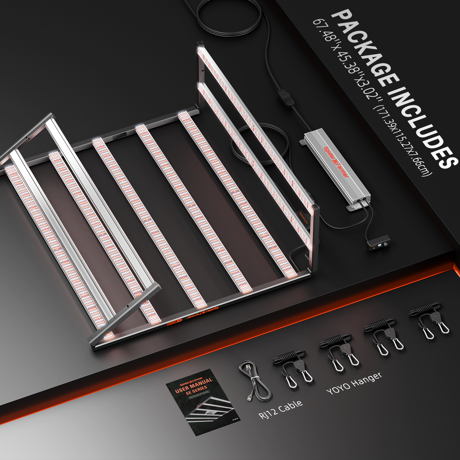 LED de cultivo Spider Farmer SE1200 Samsung LM301H EVO para cultivo hidropónico comercial con Bluetooth y WiFi, control por APP inteligente. - Imagen 7