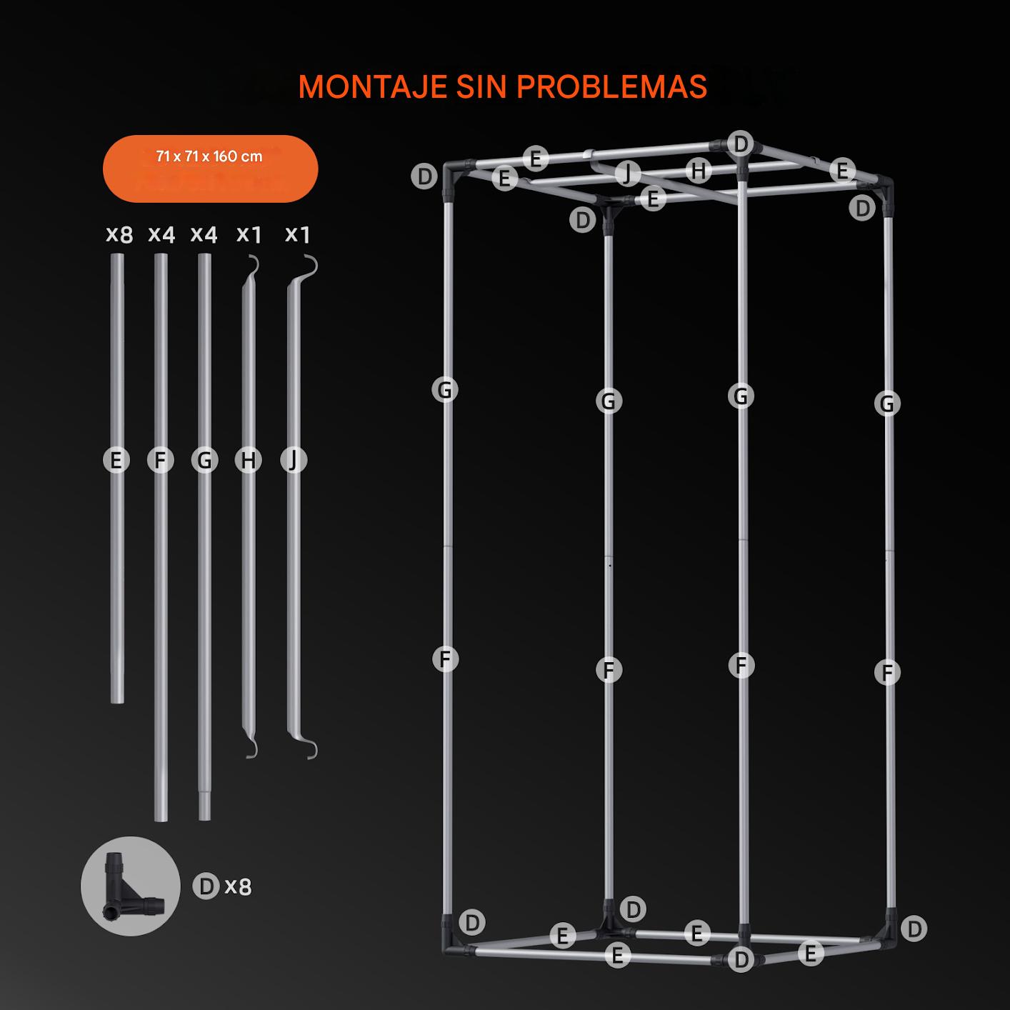 Armario de Cultivo Interior Spider Farmer® | 70x70x160cm - Imagen 3